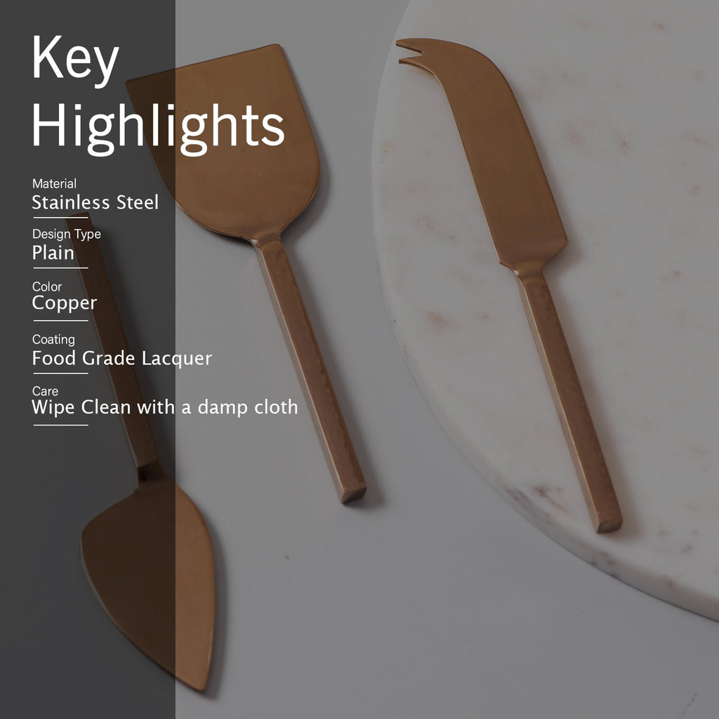 Nora Cheese Knives Copper - Set Of 3