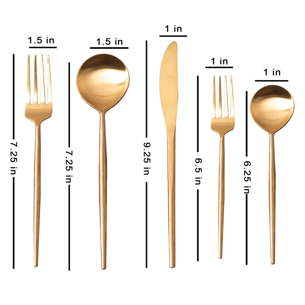 Miaa Cutlery (Gold)- Set Of 5