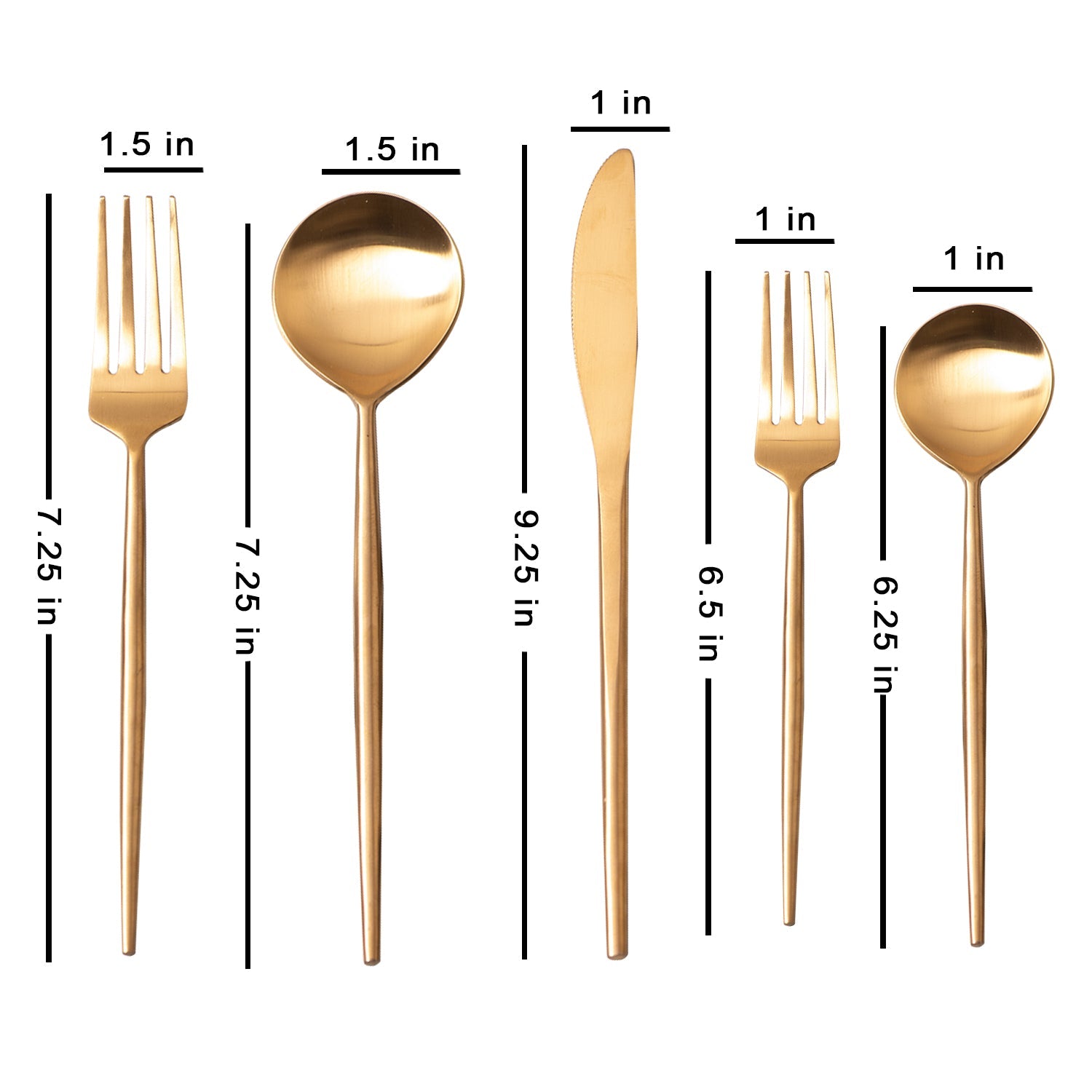 Miaa Cutlery (Gold)- Set Of 5