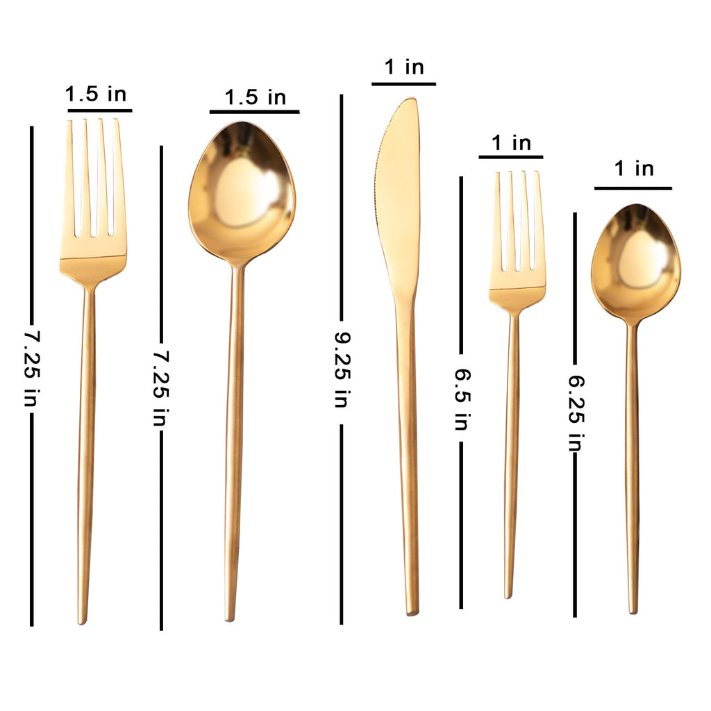 Mia Cutlery (Gold) - Set Of 5