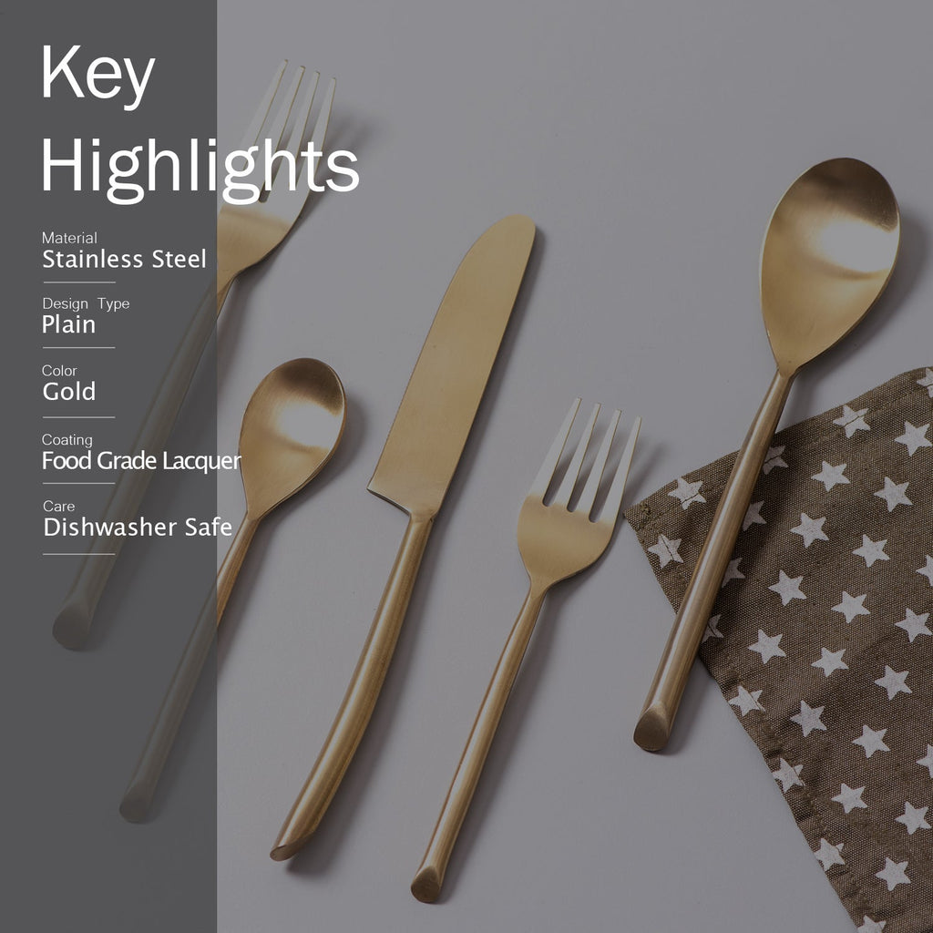 Curvesome Cutlery Gold Set of 5