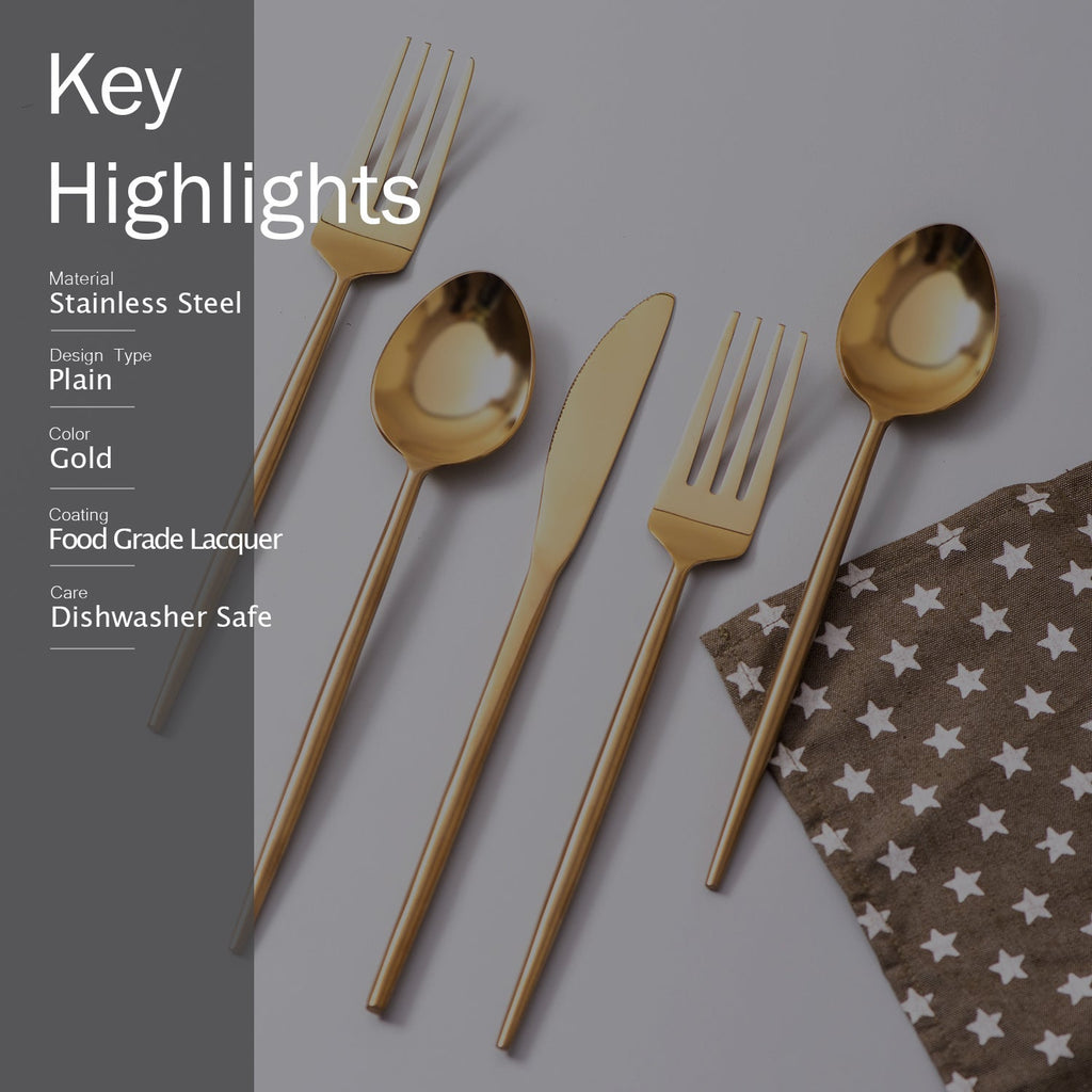 Mia Cutlery (Gold) - Set Of 5