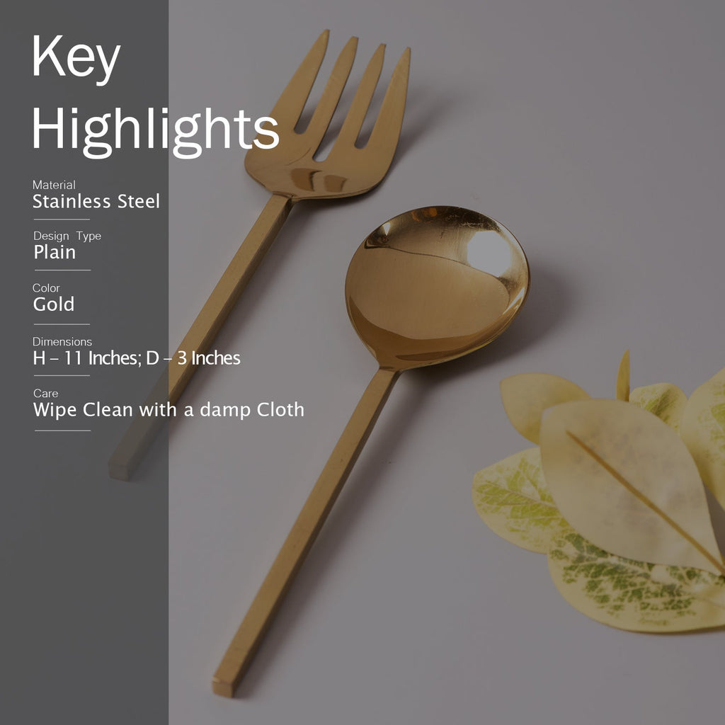 Classy Serving Spoon Gold - Set of 2