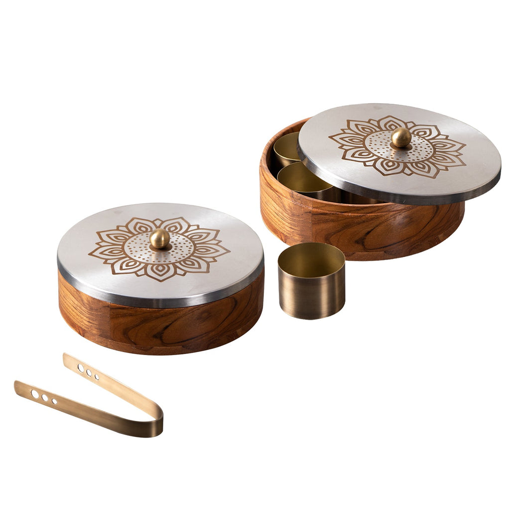 Mandala Lazer Printed Chapatti & Masala Set