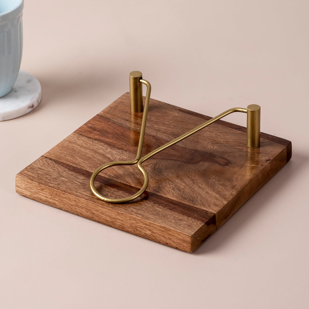 Inseparable Teak Wood Napkin Holder