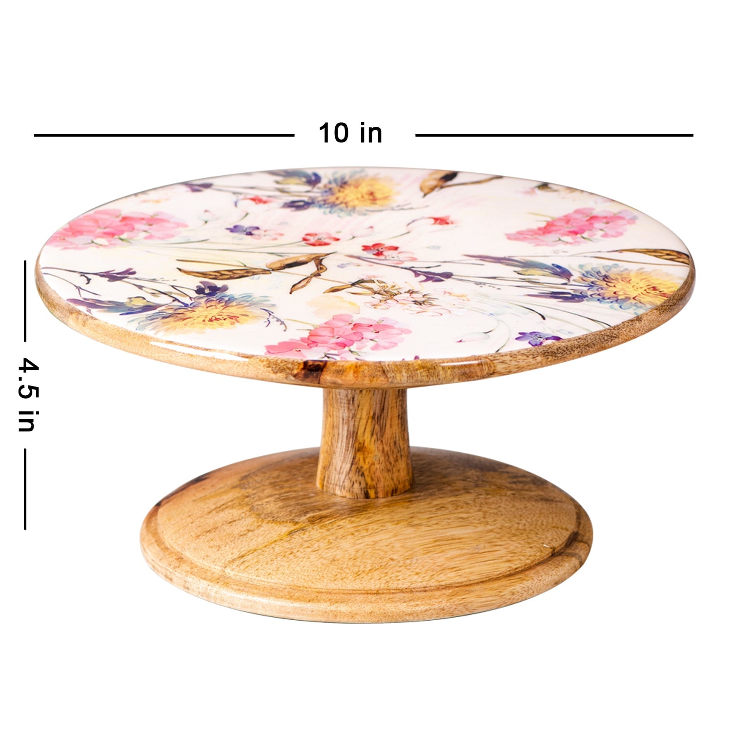 Hygge Mango Wood Cake Stand - Pink