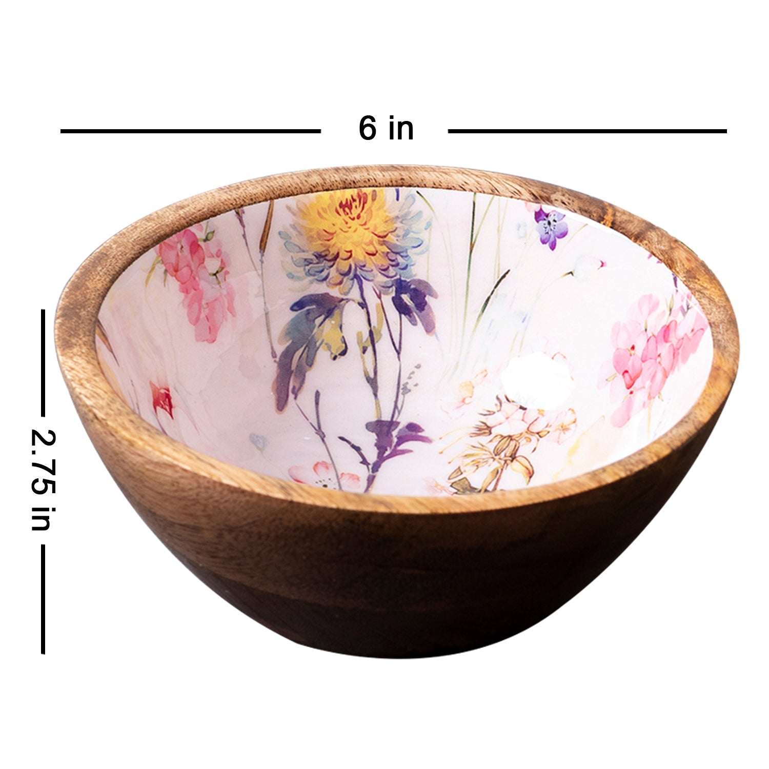Allure Botanic Mango Wood Bowl Set of 4