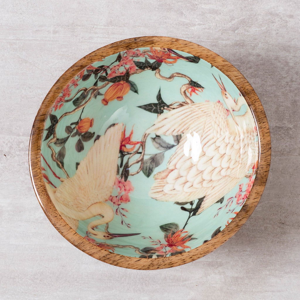 Elysian Flamingo Mango Wood Bowl Set of 4