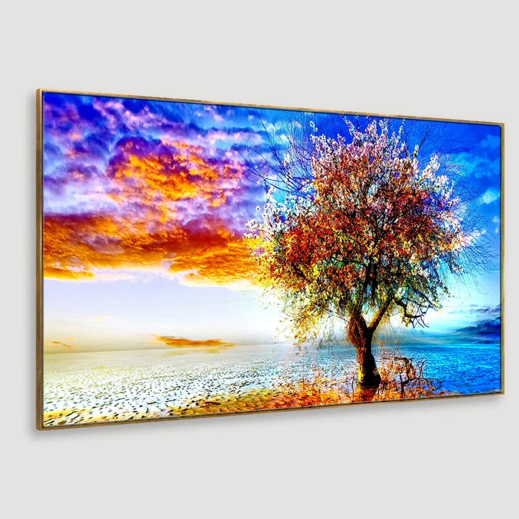 Majestic Ocean Tree Wall Art Painting