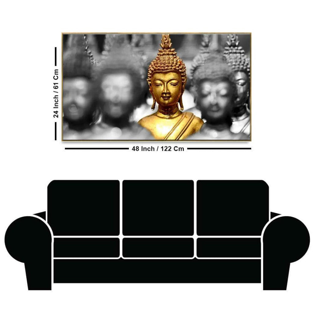 Golden Buddha: Serenity in Art Wall Painting