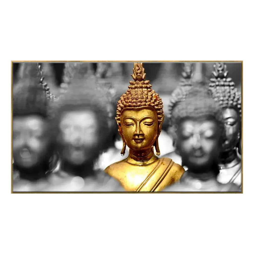 Golden Buddha: Serenity in Art Wall Painting