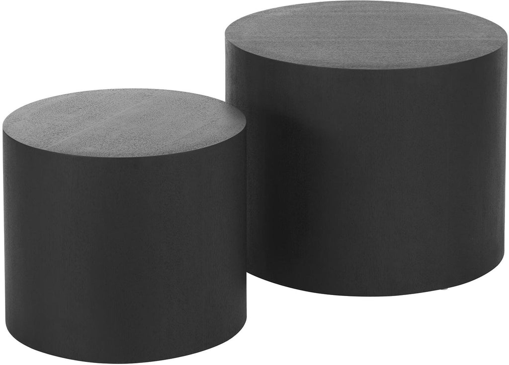 Set of 2 nesting coffee tables, solid mango wood