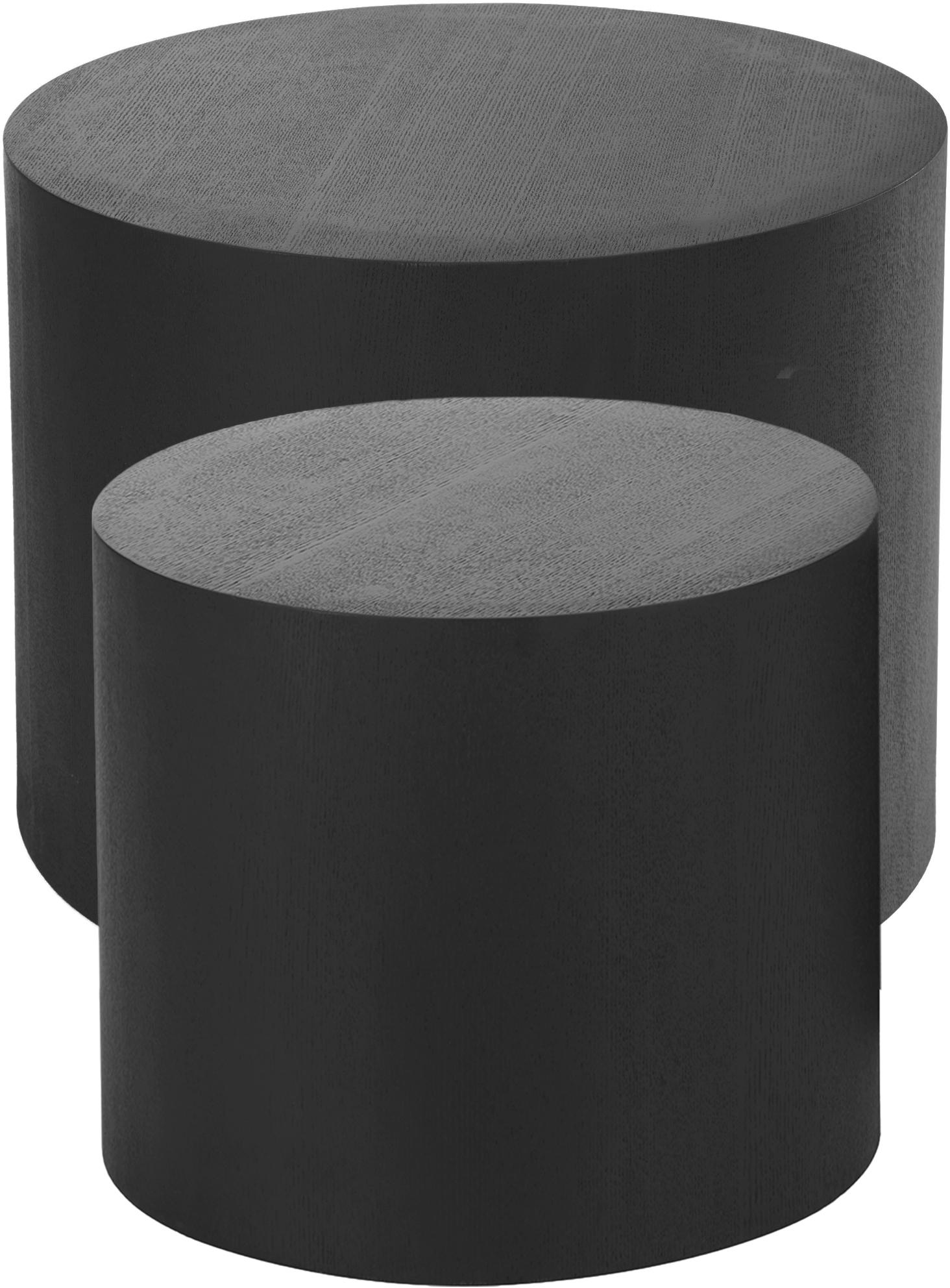 Set of 2 nesting coffee tables, solid mango wood