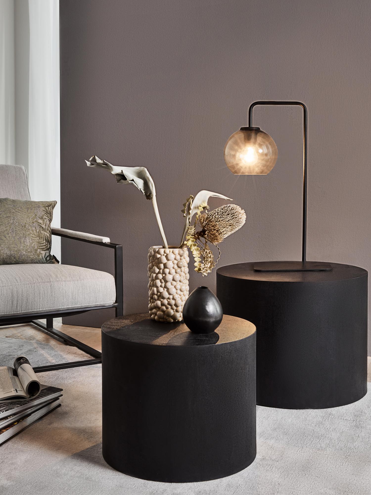 Set of 2 nesting coffee tables, solid mango wood