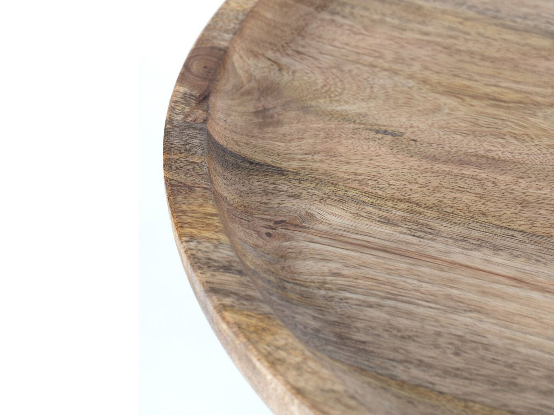 Side table, solid mango wood and steel