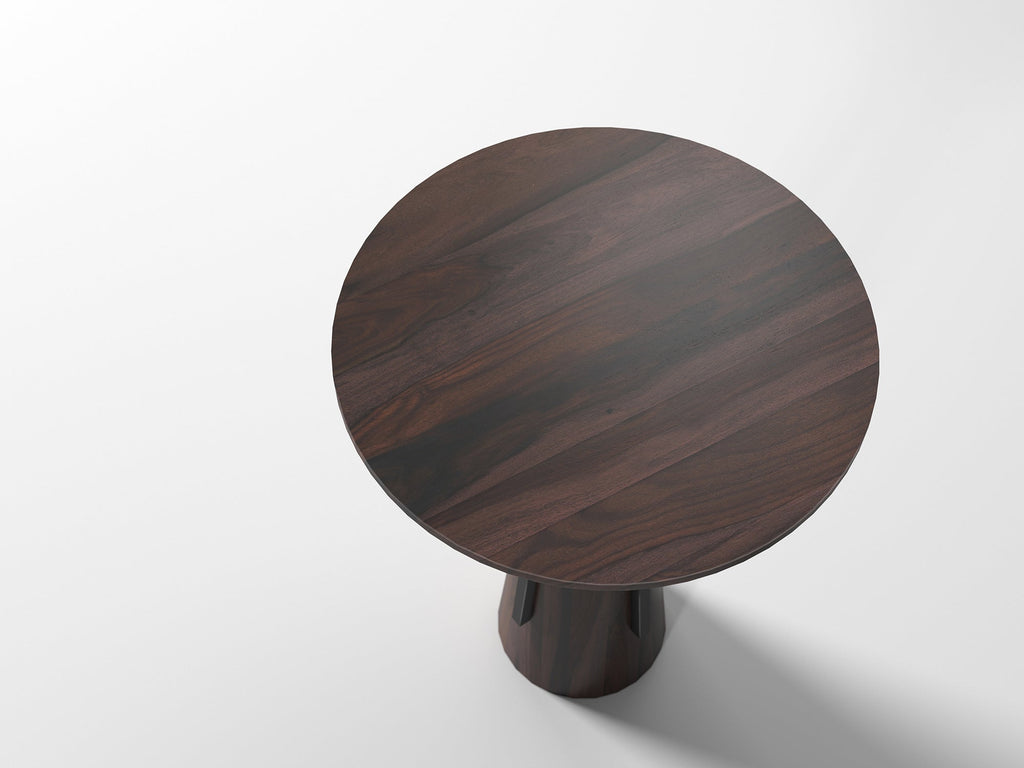 Side table, solid sheesham wood and steel