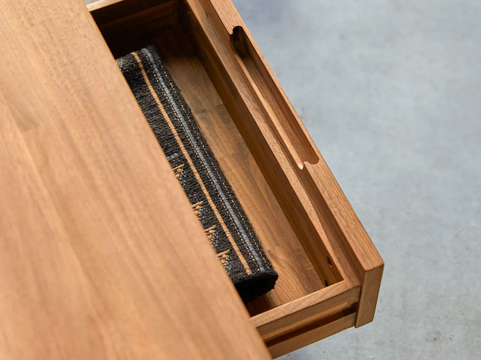 TV unit, solid acacia wood, 2 doors and 2 drawers