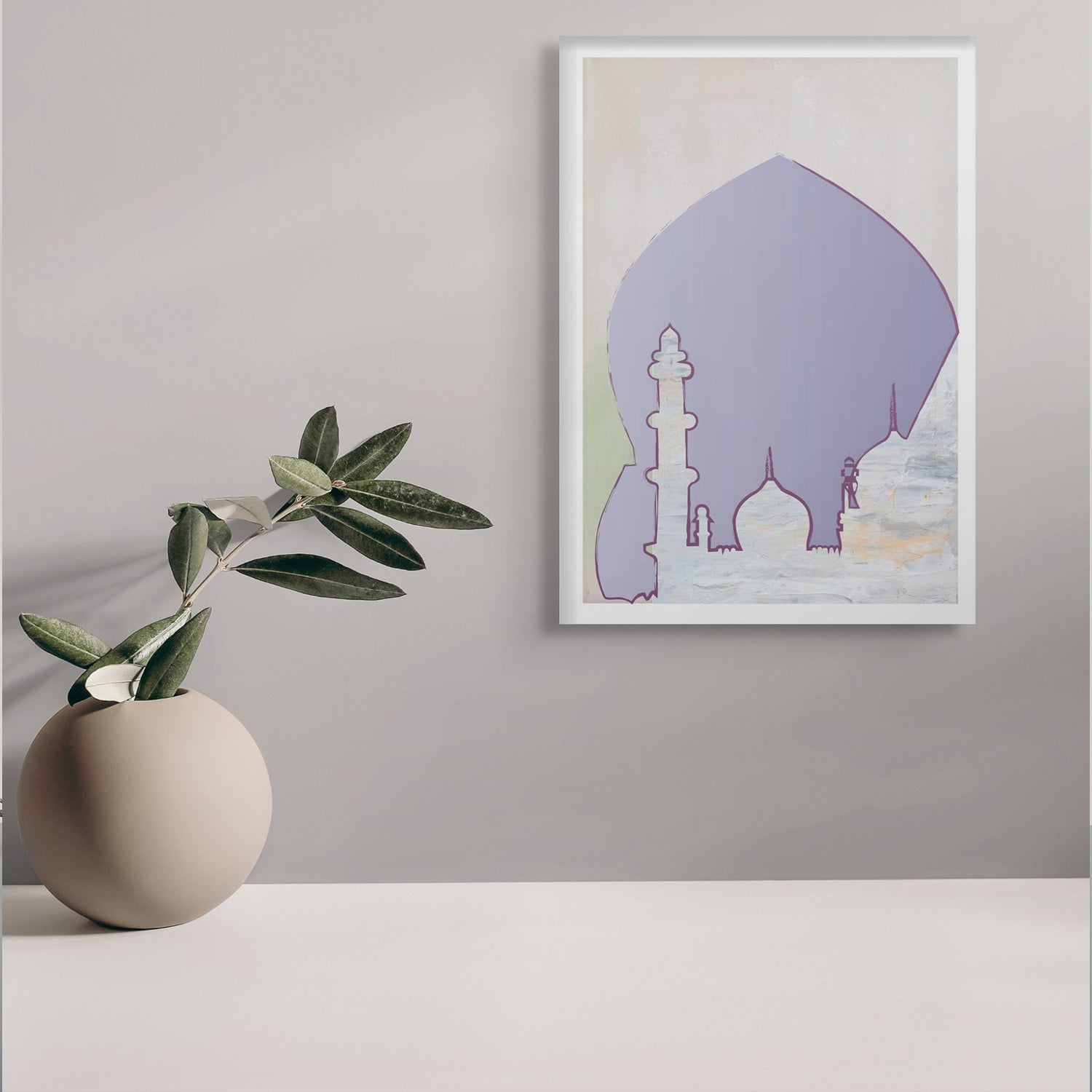 Beautiful Islamic Tomb Wall Painting