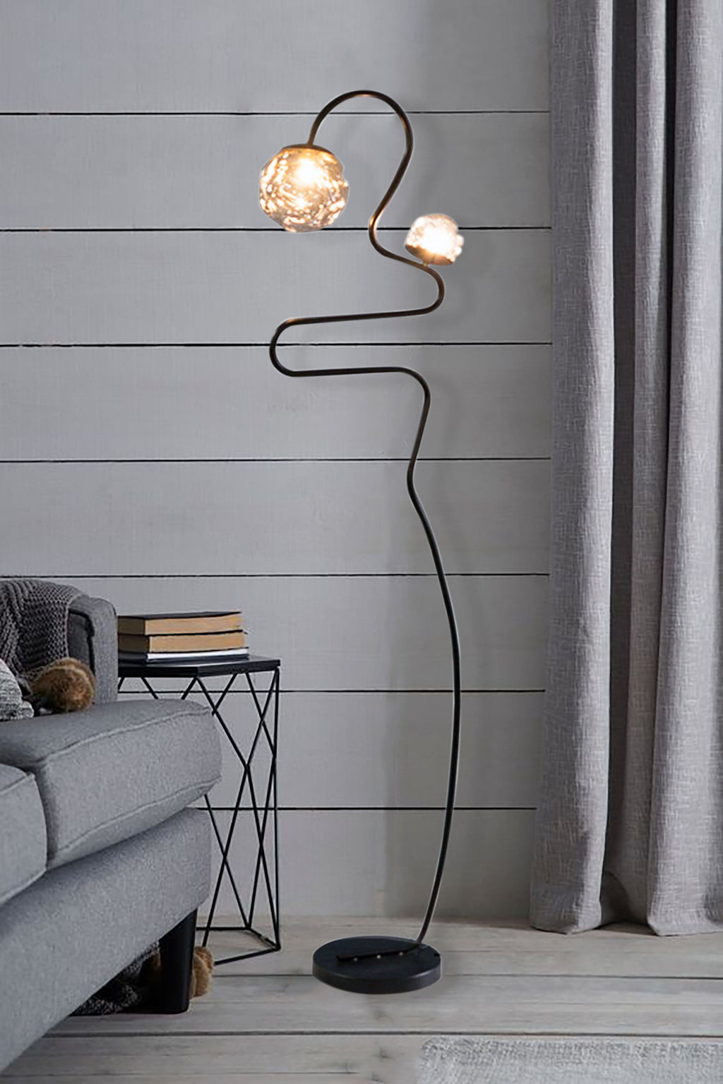 Metal Wave Floor Lamp