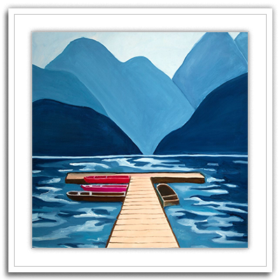 Lake Quai and Mountains