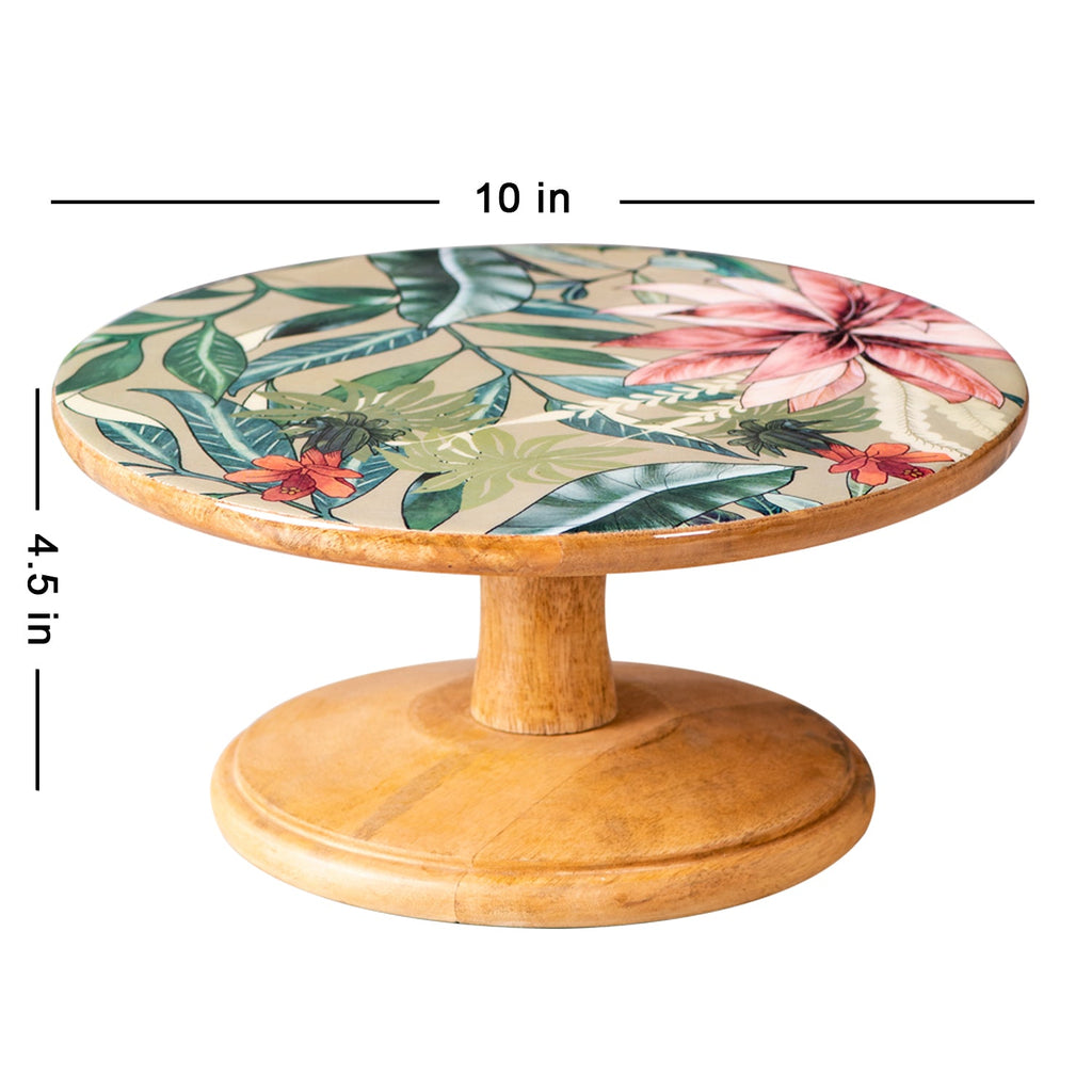 Hygge Mango Wood Cake Stand - Green