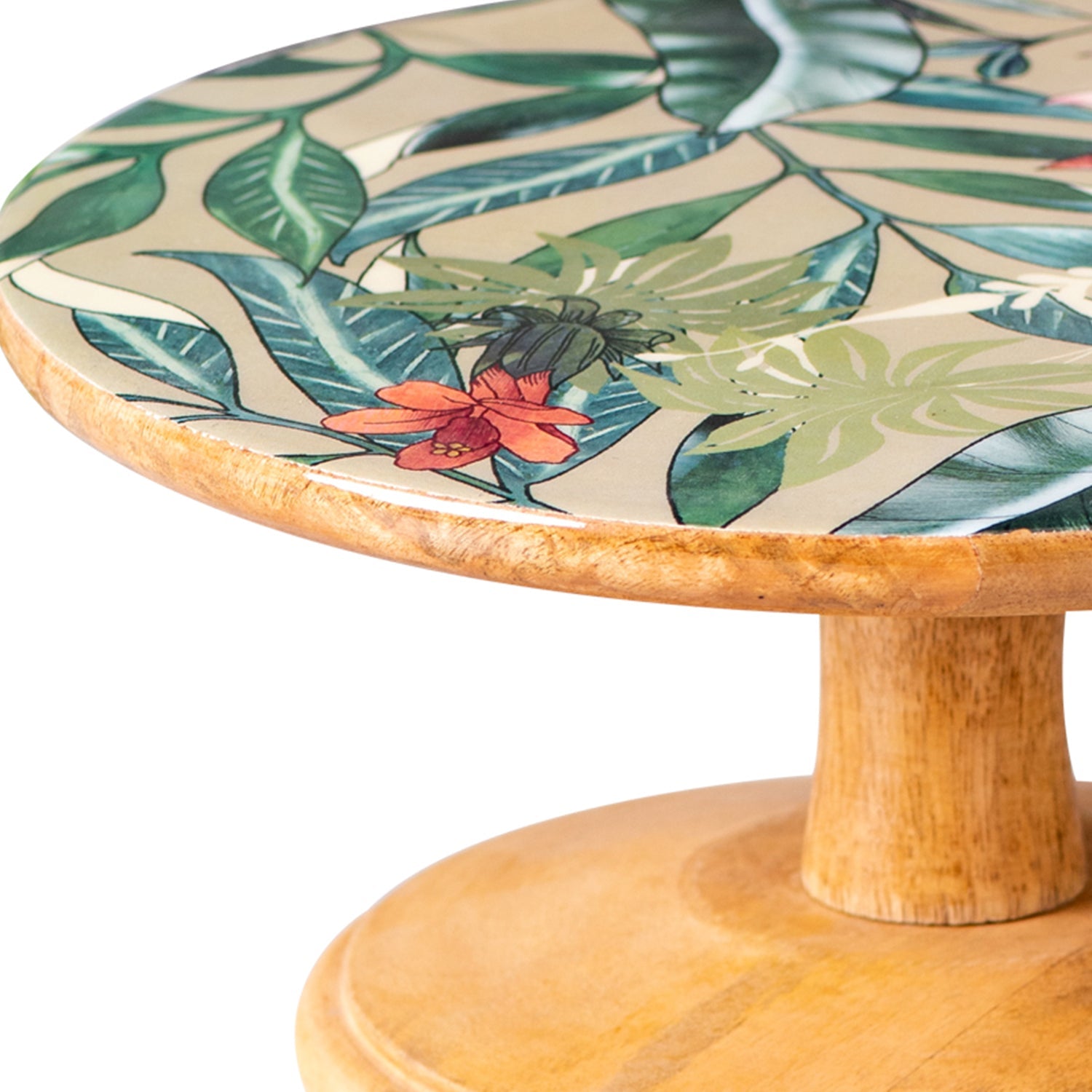 Hygge Mango Wood Cake Stand - Green