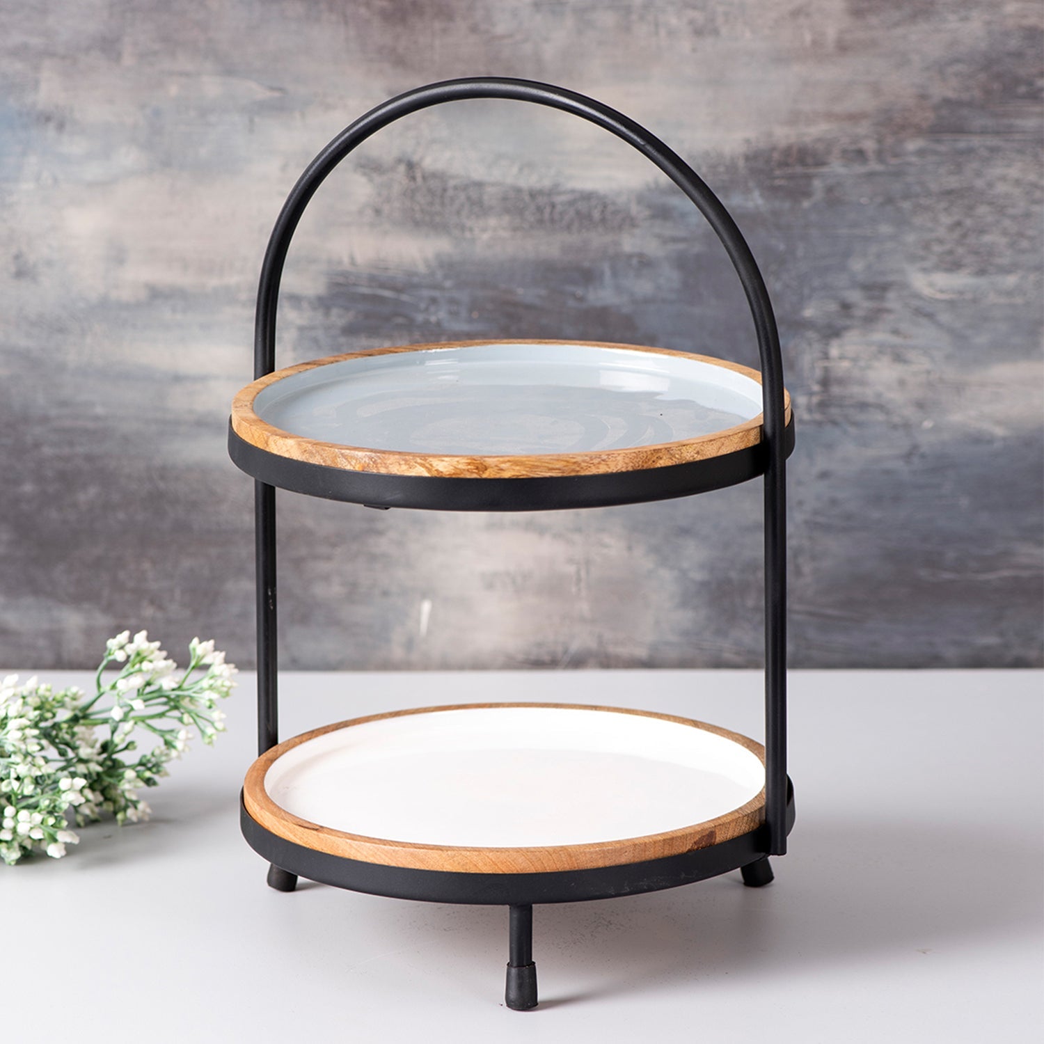 Medina Buffet Organizer - Grey & White