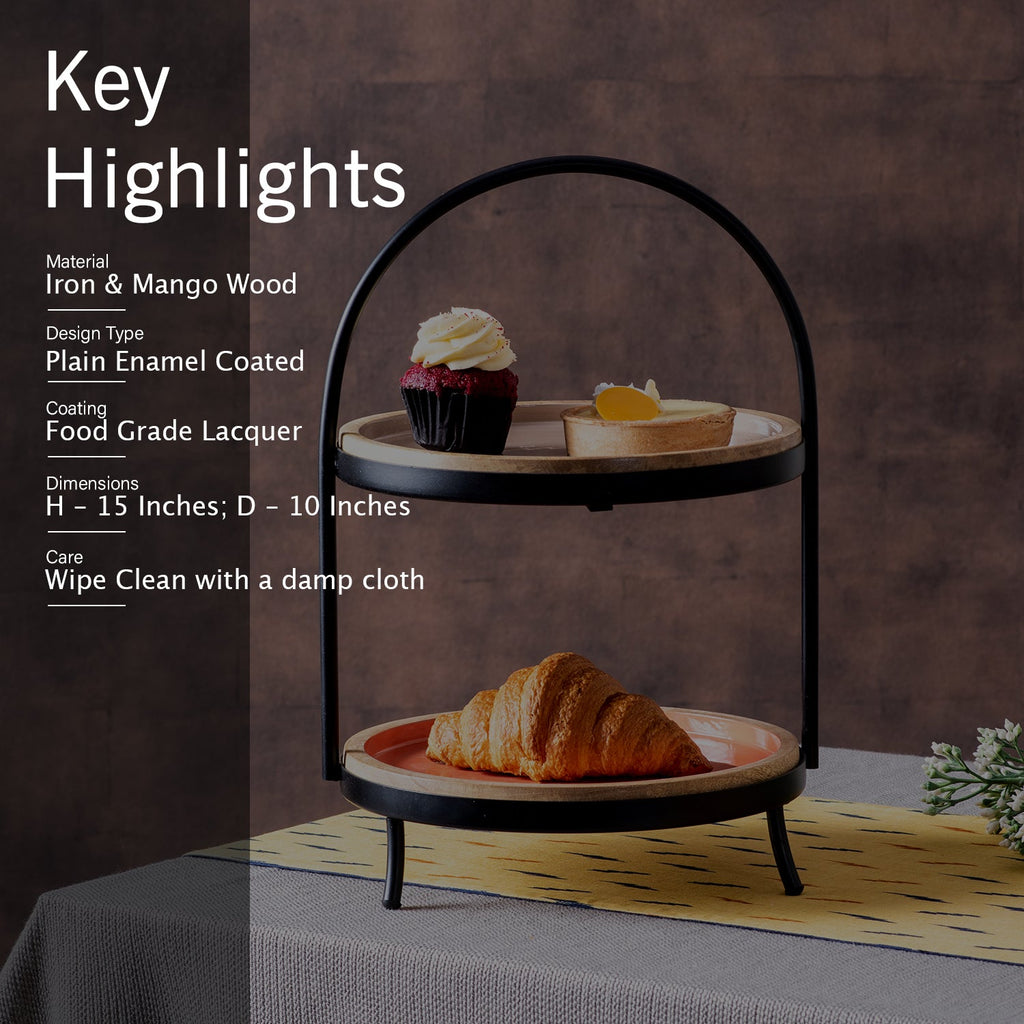 Medina Buffet Organizer - Orange & Brown