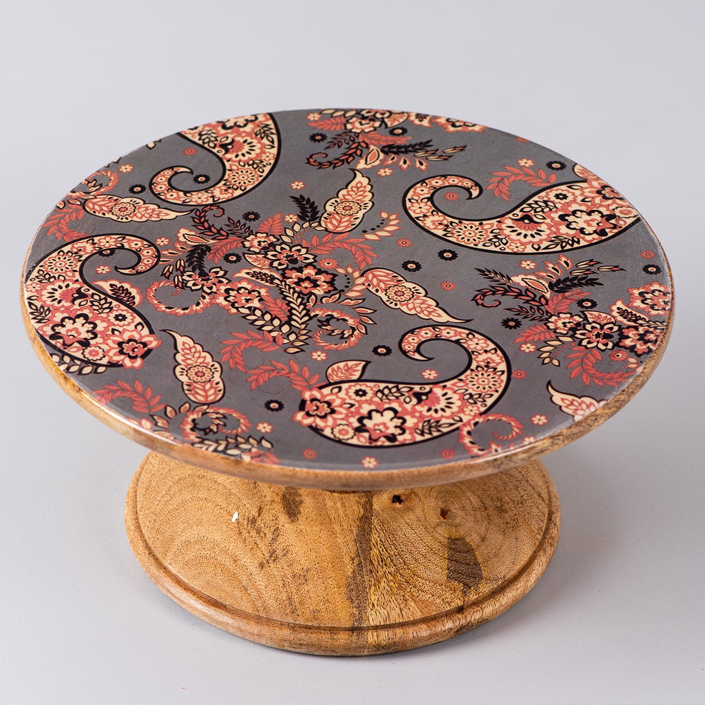 Hygge Mango Wood Cake Stand - Grey