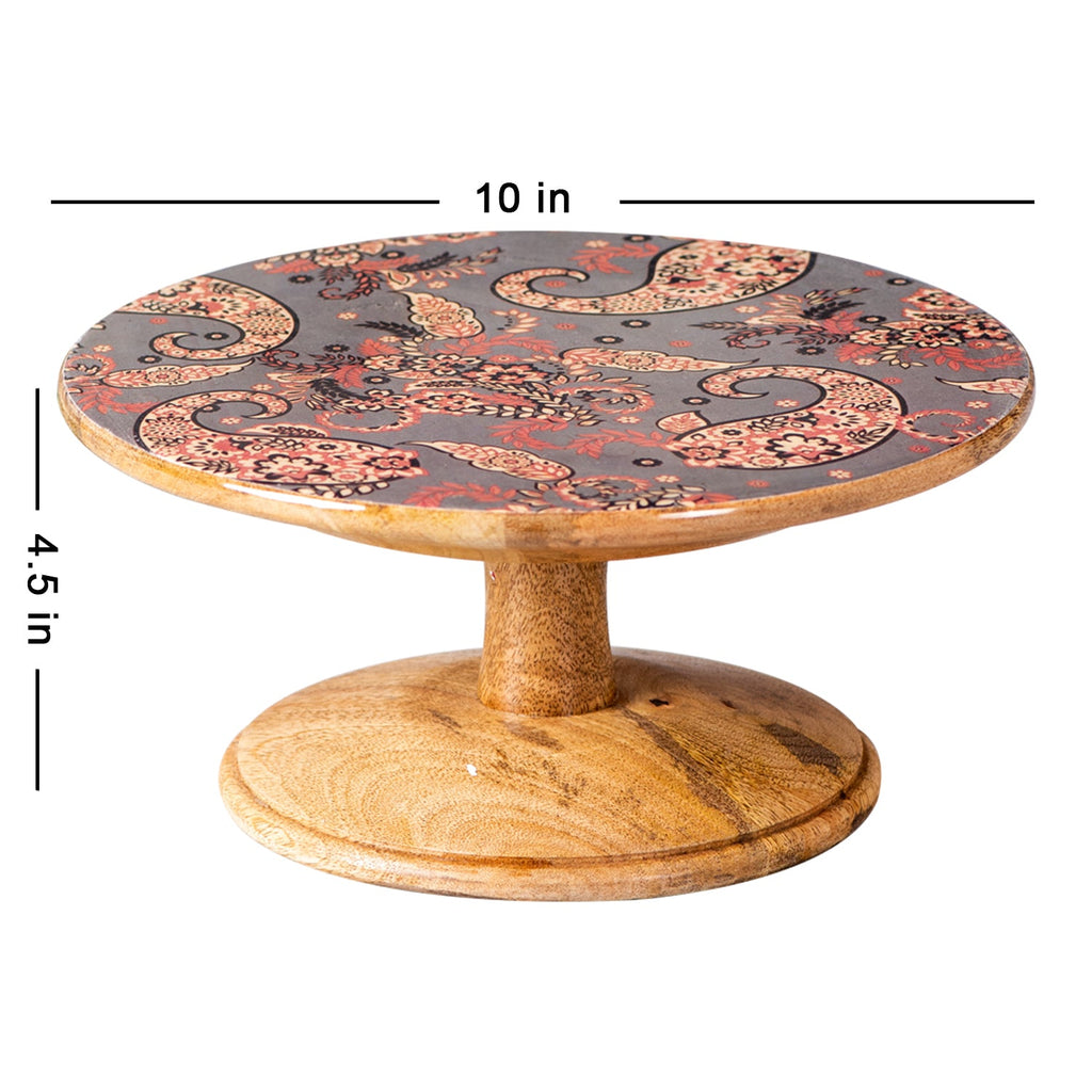 Hygge Mango Wood Cake Stand - Grey