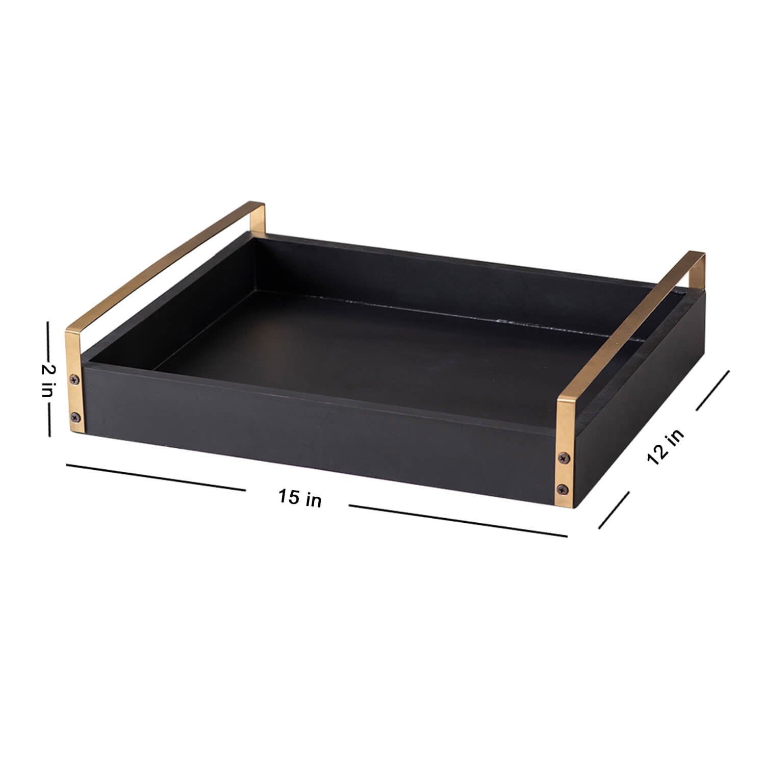 Coal MDF Serving Tray Gold