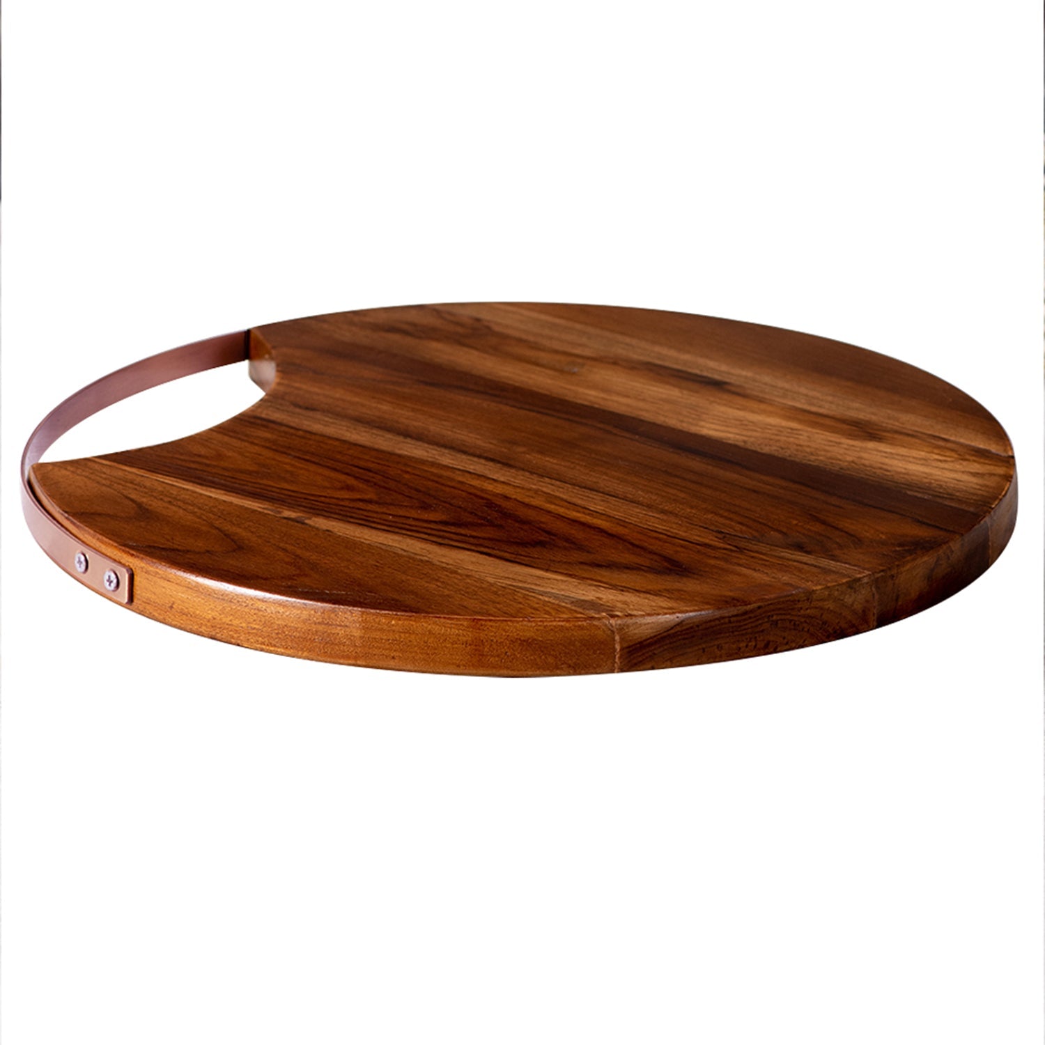 Inseparables Teak Wood Serving Platter Copper
